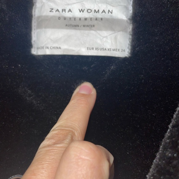 ZARA Double Faced Faux Leather Biker Jacket XS - Picture 9 of 15